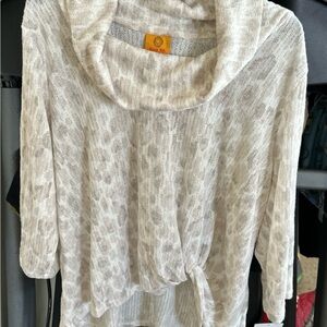 Ruby Rd. Cream Cowl Neck Top